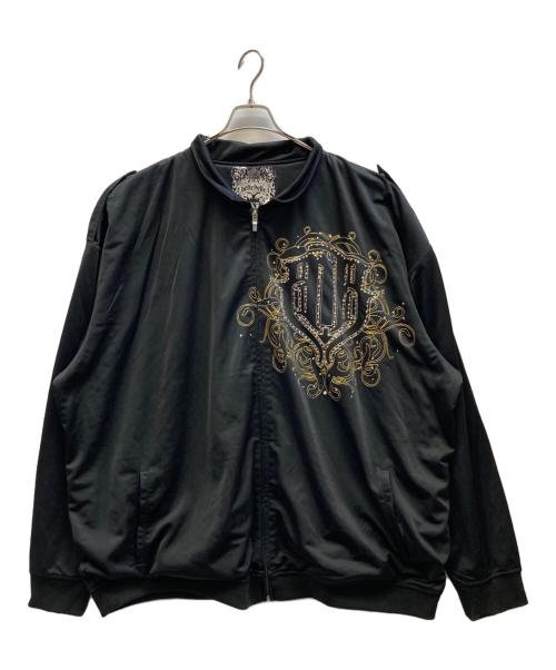 pellepelle（ペレペレ）pellepelle (ペレペレ) 刺繍デザイントラックジャケット ブラック サイズ:5XLの古着・服飾アイテム