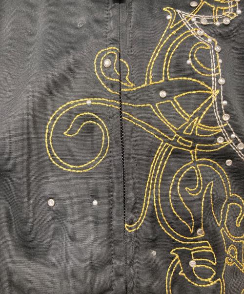 pellepelle（ペレペレ）pellepelle (ペレペレ) 刺繍デザイントラックジャケット ブラック サイズ:5XLの古着・服飾アイテム