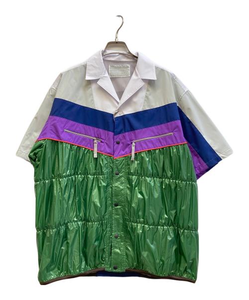 KOLOR（カラー）KOLOR (カラー) ナイロンシャーリング ドッキングシャツ マルチカラー サイズ:3 未使用品の古着・服飾アイテム