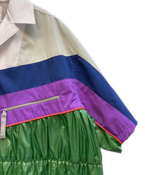 KOLOR（カラー）KOLOR (カラー) ナイロンシャーリング ドッキングシャツ マルチカラー サイズ:3 未使用品の古着・服飾アイテム