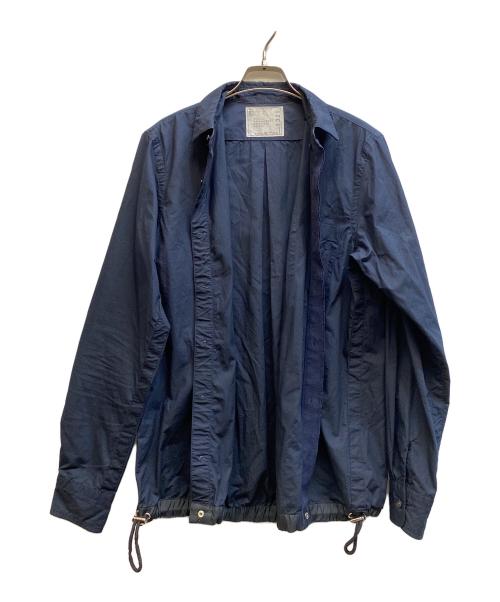 sacai（サカイ）sacai (サカイ) ドローストリングシャツ ネイビー サイズ:2の古着・服飾アイテム