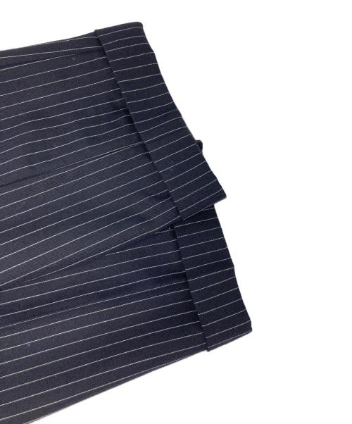 ALEXANDER McQUEEN（アレキサンダーマックイーン）ALEXANDER McQUEEN (アレキサンダーマックイーン) ストライプスラックス ネイビー サイズ:48の古着・服飾アイテム