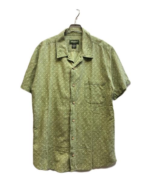 Eddie Bauer（エディーバウアー）Eddie Bauer (エディーバウアー) 半袖シャツ グリーン サイズ:XLの古着・服飾アイテム