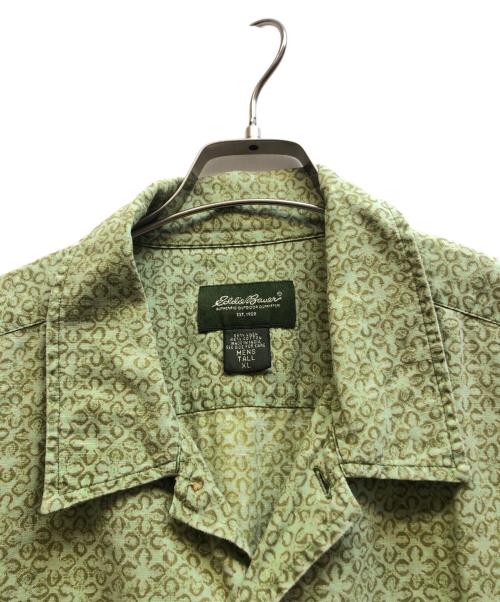 Eddie Bauer（エディーバウアー）Eddie Bauer (エディーバウアー) 半袖シャツ グリーン サイズ:XLの古着・服飾アイテム