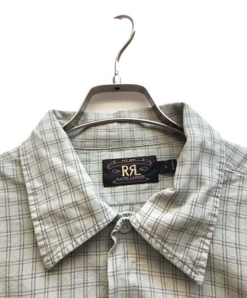 RRL（ダブルアールエル）RRL (ダブルアールエル) 90's 半袖チェックシャツ グリーン サイズ:Ｌの古着・服飾アイテム