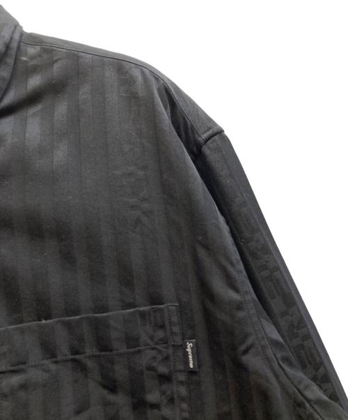 SUPREME（シュプリーム）Supreme (シュプリーム) Jacquard Stripe Twill Shirt ブラック サイズ:Ⅿの古着・服飾アイテム