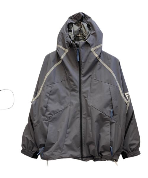 adidas（アディダス）adidas (アディダス) ナイロンジャケット グレー サイズ:2XLの古着・服飾アイテム