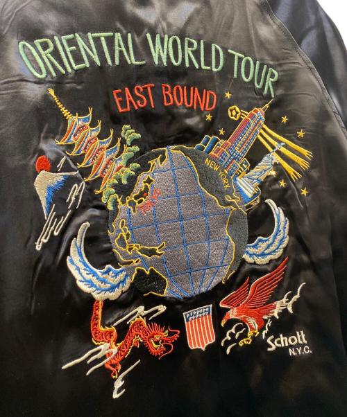 Schott（ショット）Schott (ショット) ANGEL SATIN SKA JACKET ブラック サイズ:Lの古着・服飾アイテム