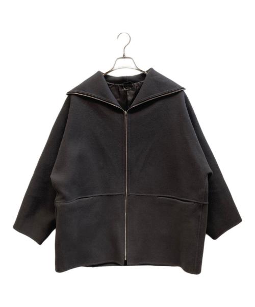 STUNNING LURE（スタニングルアー）STUNNING LURE (スタニングルアー) ウール ジップアップ リバーコート ブラウンの古着・服飾アイテム