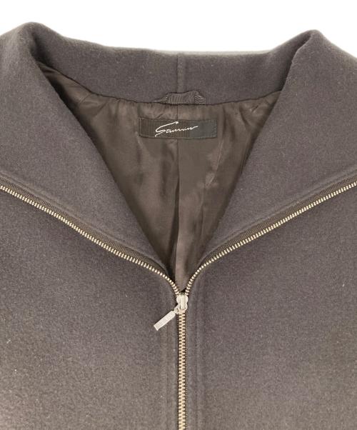 STUNNING LURE（スタニングルアー）STUNNING LURE (スタニングルアー) ウール ジップアップ リバーコート ブラウンの古着・服飾アイテム