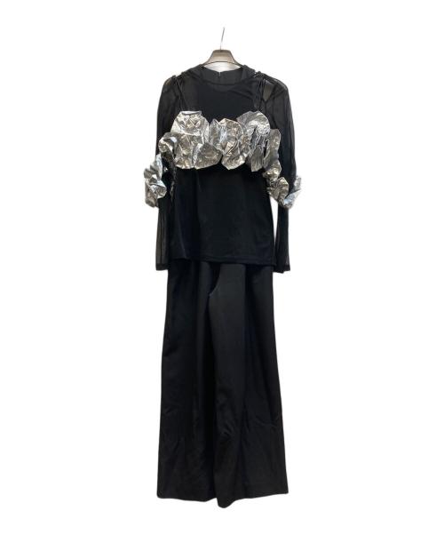 ANDRESD（アンドレスド）ANDRESD (アンドレスド) ruffled bustier pants ブラック サイズ:Ｌの古着・服飾アイテム