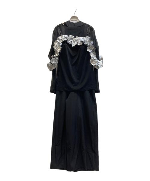 ANDRESD（アンドレスド）ANDRESD (アンドレスド) ruffled bustier pants ブラック サイズ:Ｌの古着・服飾アイテム