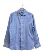 GUY ROVERギローバー）の古着「リネン混長袖シャツ」｜ブルー