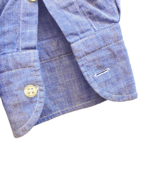 GUY ROVER（ギローバー）GUY ROVER (ギローバー) リネン混長袖シャツ ブルー サイズ:Ⅿの古着・服飾アイテム