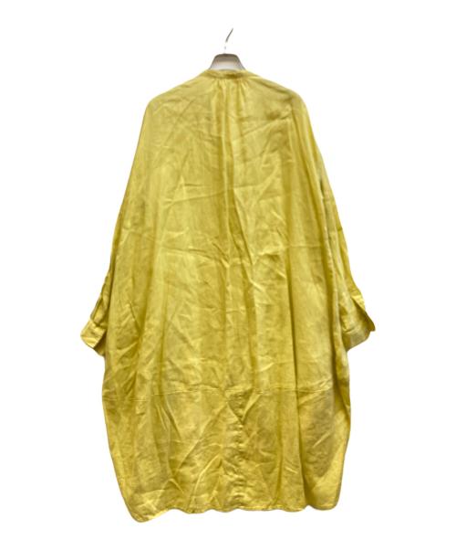 BEARDSLEY（ビアズリー）BEARDSLEY (ビアズリー) リネンシャツワンピース イエロー サイズ:Fの古着・服飾アイテム