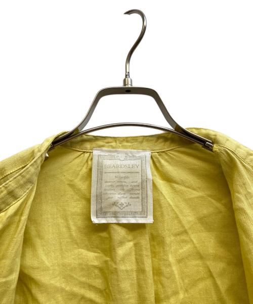 BEARDSLEY（ビアズリー）BEARDSLEY (ビアズリー) リネンシャツワンピース イエロー サイズ:Fの古着・服飾アイテム