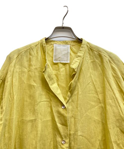 BEARDSLEY（ビアズリー）BEARDSLEY (ビアズリー) リネンシャツワンピース イエロー サイズ:Fの古着・服飾アイテム