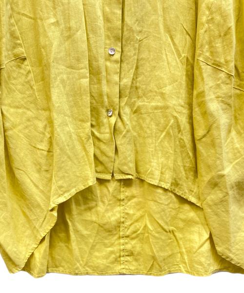 BEARDSLEY（ビアズリー）BEARDSLEY (ビアズリー) リネンシャツワンピース イエロー サイズ:Fの古着・服飾アイテム