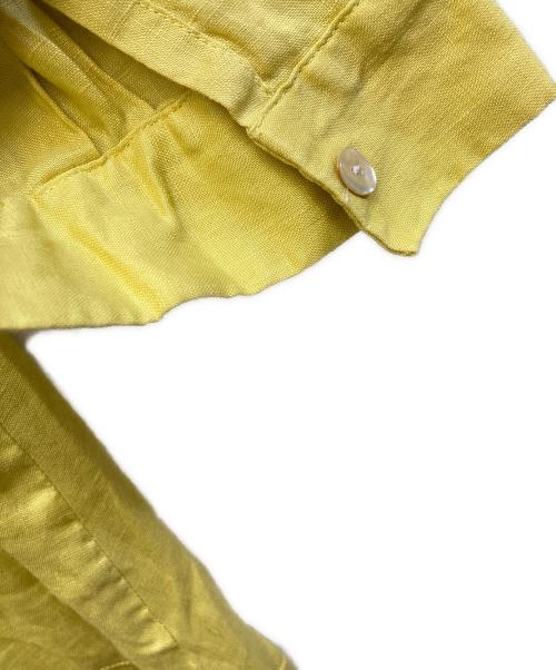 BEARDSLEY（ビアズリー）BEARDSLEY (ビアズリー) リネンシャツワンピース イエロー サイズ:Fの古着・服飾アイテム