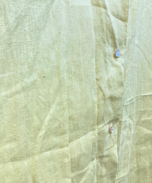 BEARDSLEY（ビアズリー）BEARDSLEY (ビアズリー) リネンシャツワンピース イエロー サイズ:Fの古着・服飾アイテム