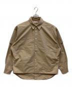 SOFTHYPHENソフトハイフン）の古着「DOUBLE FRONT OVER SIZED SIGNATURE SHIRT」｜ブラウン
