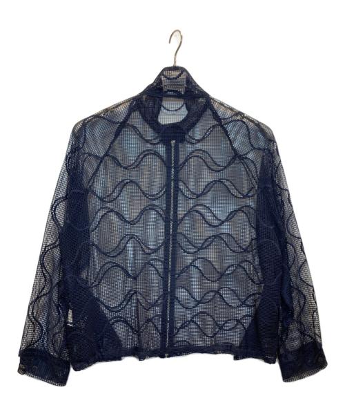 UNUSED（アンユーズド）UNUSED (アンユーズド) Gourd pattern mesh dog ear jacket ネイビー サイズ:3の古着・服飾アイテム