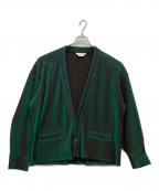 jiedaジエダ）の古着「RIPPLE CARDIGAN」｜グレー×グリーン