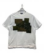 COMME des GARCONS HOMMEコムデギャルソン オム）の古着「多素材パッチワークTシャツ」｜ホワイト