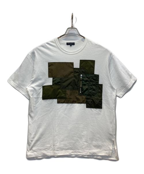 COMME des GARCONS HOMME（コムデギャルソン オム）COMME des GARCONS HOMME (コムデギャルソン オム) 多素材パッチワークTシャツ ホワイト サイズ:Lの古着・服飾アイテム
