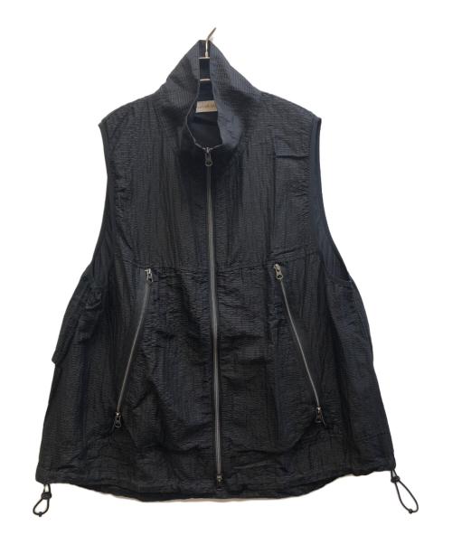 barbell object（バーベルオブジェクト）barbell object (バーベルオブジェクト) UNEVEN VEST ブラック サイズ:Freeの古着・服飾アイテム