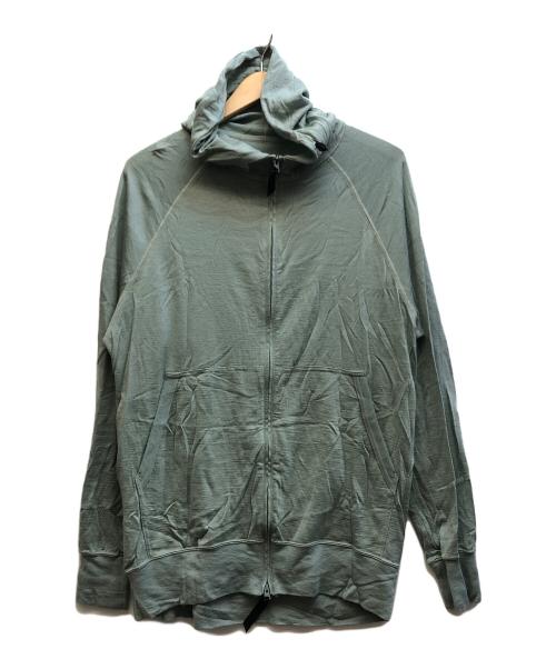 山と道（ヤマトミチ）山と道 (ヤマトミチ) メリノジップパーカー グリーン サイズ:Lの古着・服飾アイテム