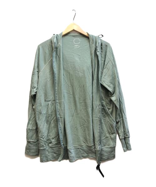 山と道（ヤマトミチ）山と道 (ヤマトミチ) メリノジップパーカー グリーン サイズ:Lの古着・服飾アイテム