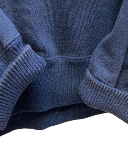 X-LARGE（エクストララージ）X-LARGE (エクストララージ) STRIPED SLEEVE TEAM LOGO CREWNECK SWEAT ネイビー サイズ:Lの古着・服飾アイテム