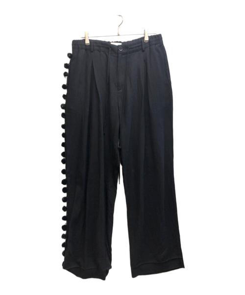 WALES BONNER（ウェールズボナー）WALES BONNER (ウェールズボナー) Menelik Trousers ブラック サイズ:48の古着・服飾アイテム