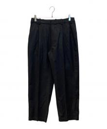 GOLDWIN（ゴールドウイン）の古着「ワンタックウールリラックスパンツ」｜ブラック
