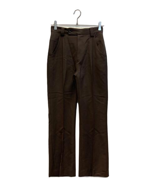 G.V.G.V（ジーヴィージーヴィー）G.V.G.V (ジーヴィージーヴィー) SEAMED FLARED PANTS ブラウン サイズ:34の古着・服飾アイテム