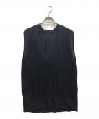 DEUXIEME CLASSEドゥーズィエム クラス）の古着「shake code Vネック ベスト」｜ブラック