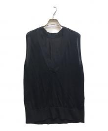 DEUXIEME CLASSE（ドゥーズィエム クラス）の古着「shake code Vネック ベスト」｜ブラック