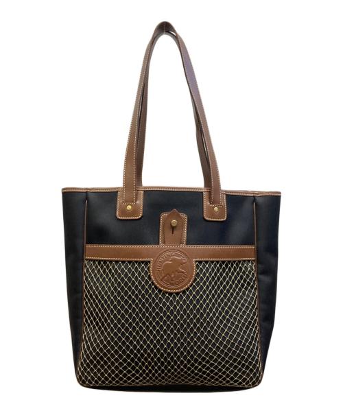 HUNTING WORLD（ハンティングワールド）HUNTING WORLD (ハンティングワールド) トートバッグ ブラック×ブラウンの古着・服飾アイテム