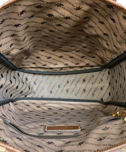 HUNTING WORLD（ハンティングワールド）HUNTING WORLD (ハンティングワールド) トートバッグ ブラック×ブラウンの古着・服飾アイテム
