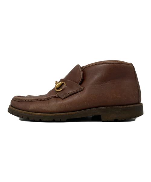 GUCCI（グッチ）GUCCI (グッチ) ホースビットローファー ブラウン サイズ:7 1/2の古着・服飾アイテム