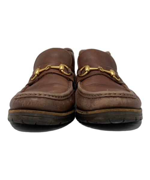 GUCCI（グッチ）GUCCI (グッチ) ホースビットローファー ブラウン サイズ:7 1/2の古着・服飾アイテム