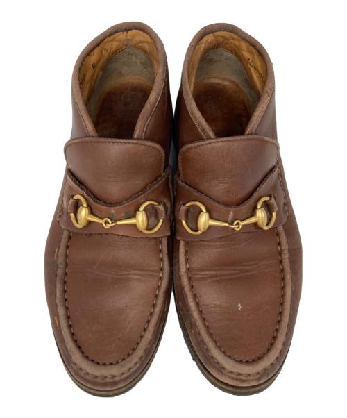 GUCCI（グッチ）GUCCI (グッチ) ホースビットローファー ブラウン サイズ:7 1/2の古着・服飾アイテム