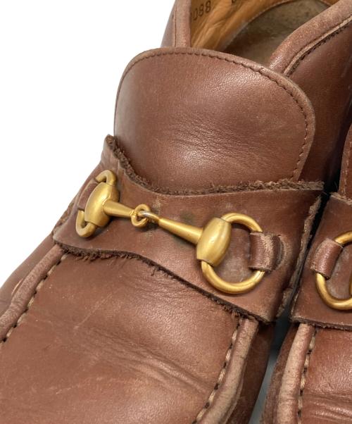 GUCCI（グッチ）GUCCI (グッチ) ホースビットローファー ブラウン サイズ:7 1/2の古着・服飾アイテム