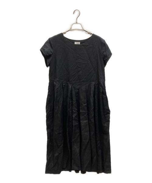 wafu（ワフー）wafu (ワフー) リネンワンピース ブラック サイズ:-の古着・服飾アイテム