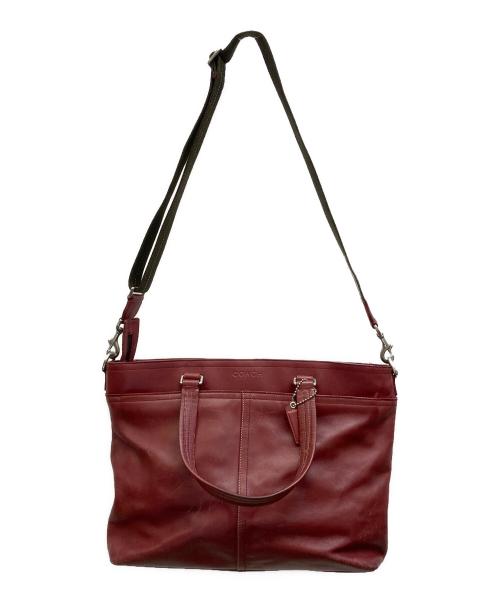 COACH（コーチ）COACH (コーチ) 2WAYショルダーバッグ レッドの古着・服飾アイテム