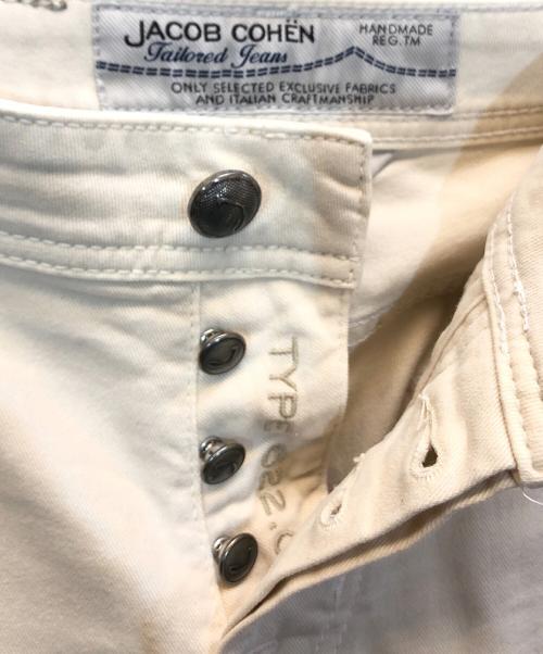 JACOB COHEN（ヤコブコーエン）JACOB COHEN (ヤコブコーエン) ハラコパッチデニムパンツ アイボリー サイズ:31の古着・服飾アイテム