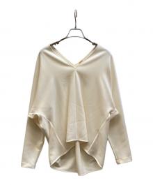 MUSE de Deuxieme Classe（ミューズ ドゥーズィエム クラス）の古着「トリアセジョーゼット Vネック プルオーバー」｜ホワイト