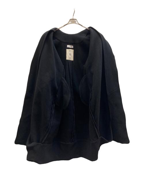いろは（イロハ）いろは (イロハ) ノーカラーウールコート ブラック サイズ:-の古着・服飾アイテム