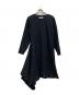 MM6 Maison Margiela（エムエムシックスメゾンマルジェラ）の古着「アシンメトリーL/Sワンピース」｜ブラック
